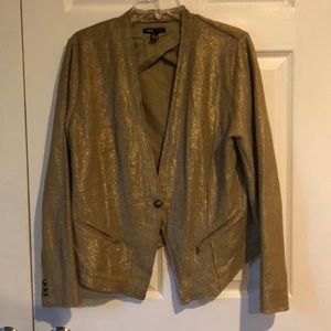 MNG gold fleck raw edge blazer. XL